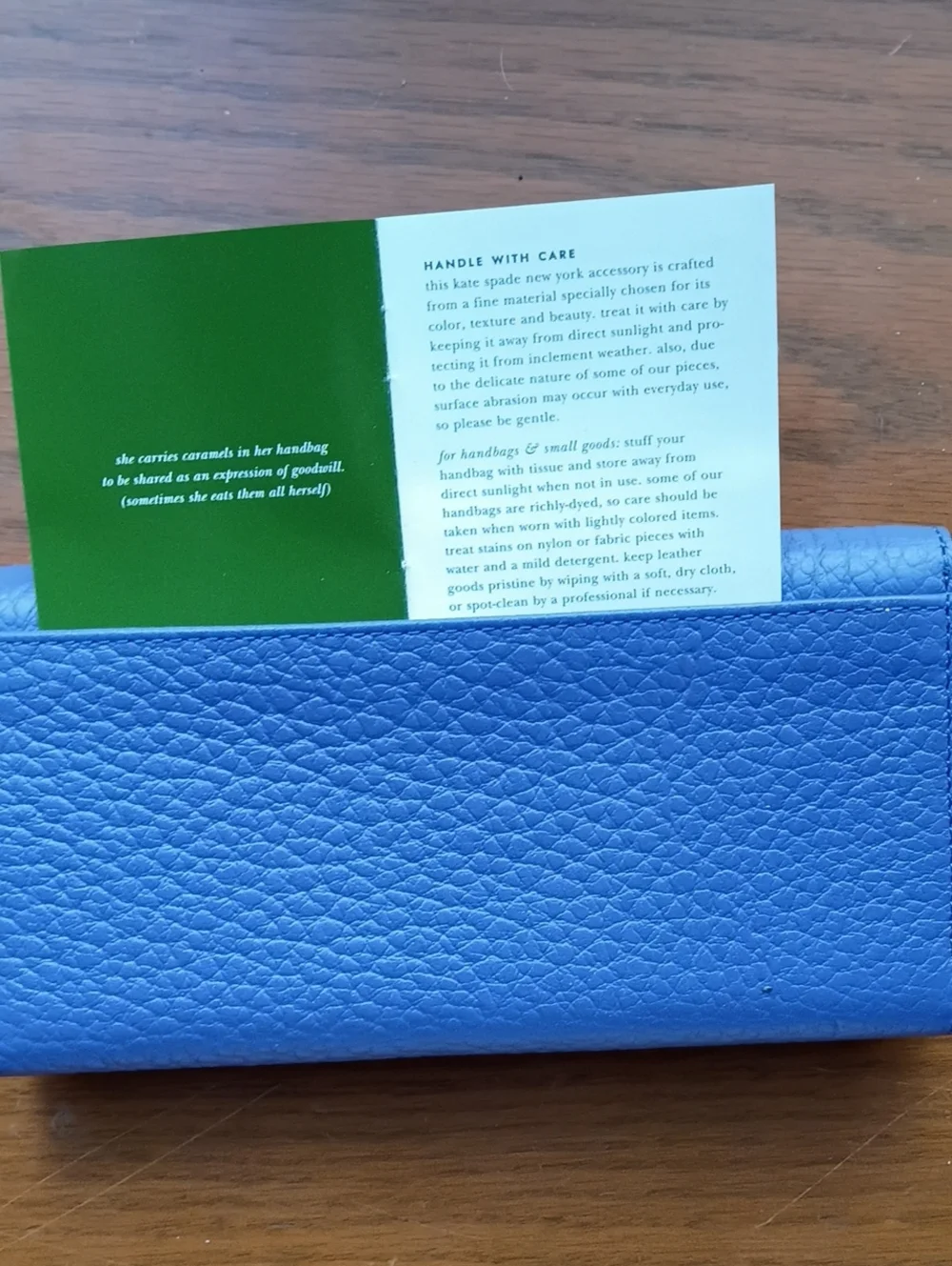 Kate Spade Baja Blue Pebbled Leather Continental Wallet New With Tags, 7x4